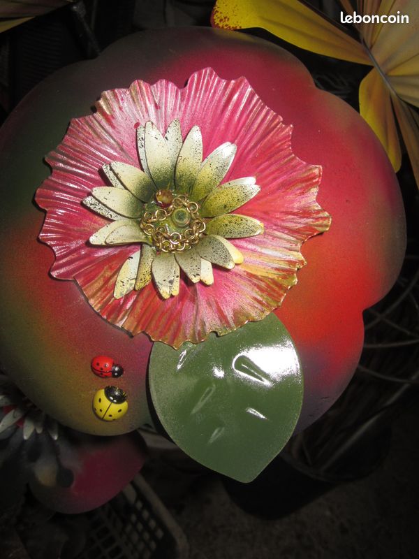 Effet Fleurs "les Grandes Corolles", Métal Création Artisanale, Pièce Unique Maison Jardin (image 15)