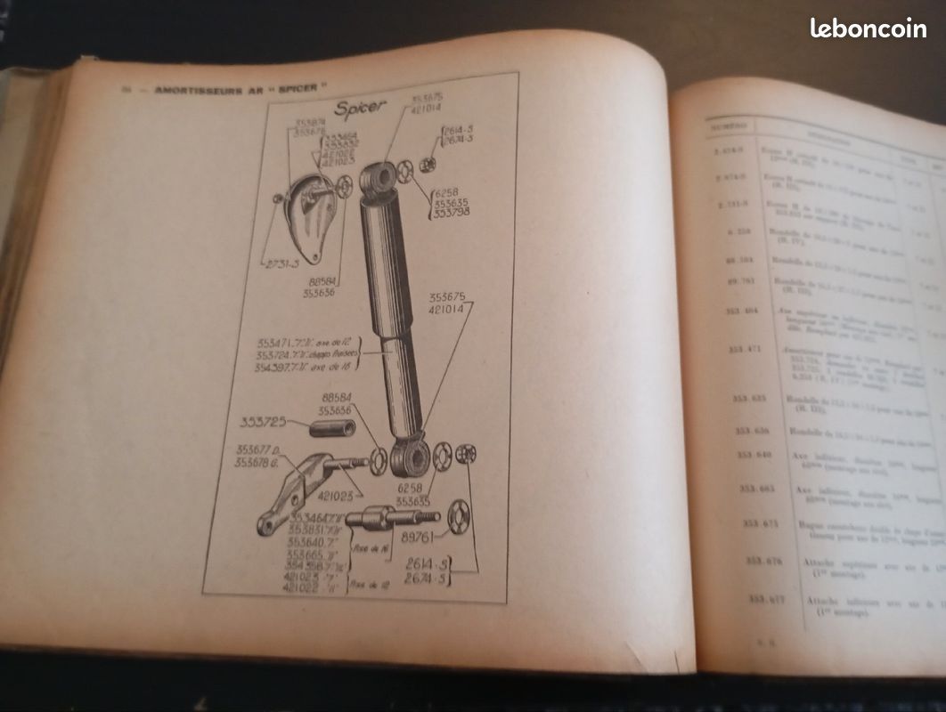 Catalogue des pièces détachées Traction AV 420 Citroën tome 5C livre Mécanique voitures particulières-commerciale-Traction AV (image 8)