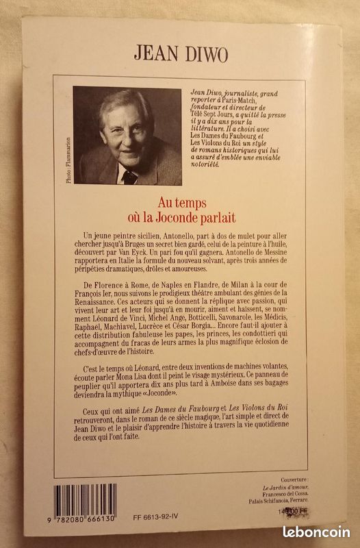 Au Temps Où La Joconde Parlait. - Jean Diwo (image 3)