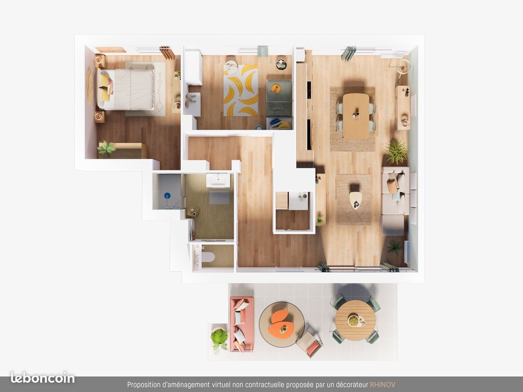 Appartement 3 pièces 66 m² · à La Chapelle-des-Fougeretz · 66 m² · 213 000 €