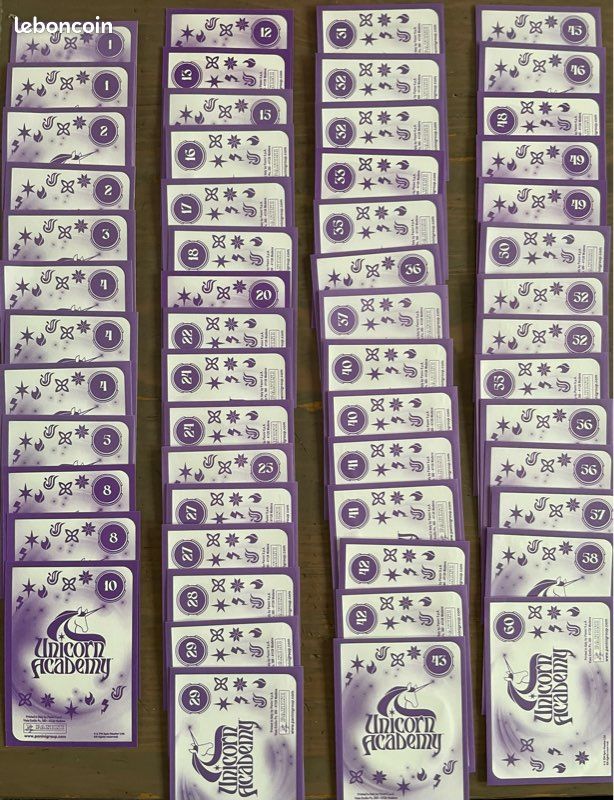 LICORNES 2 - 3 Blisters de 8 pochettes - soit 120 stickers