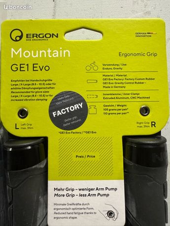 Poignées Grips VTT ergonomique Ergon GS1 EVO Poignées Grips VTT ergonomique Ergon GS1 EVO