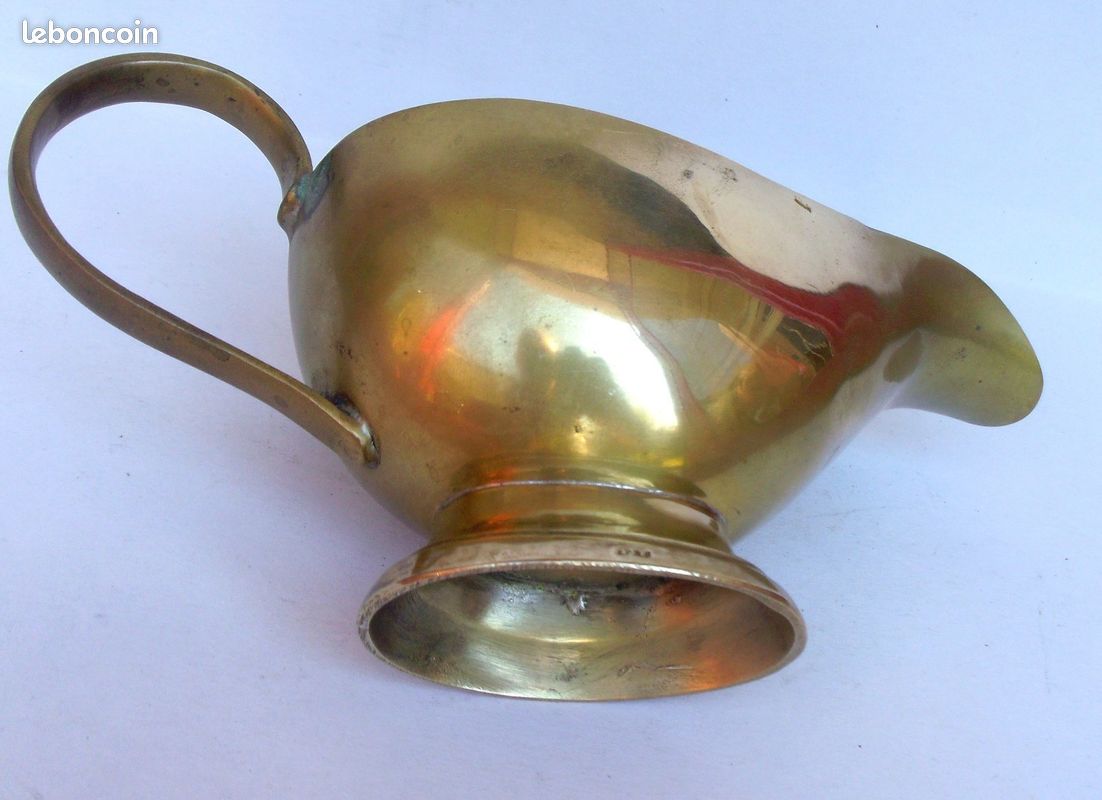 Ancienne sauciére laiton poinçon EPNS (image 5)
