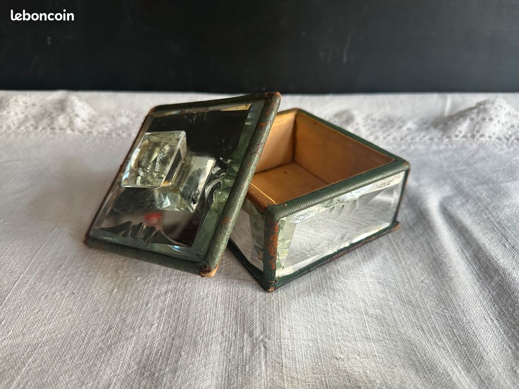 Ancienne Boîte à Bijoux Vintage Avec Miroirs - Souvenir France