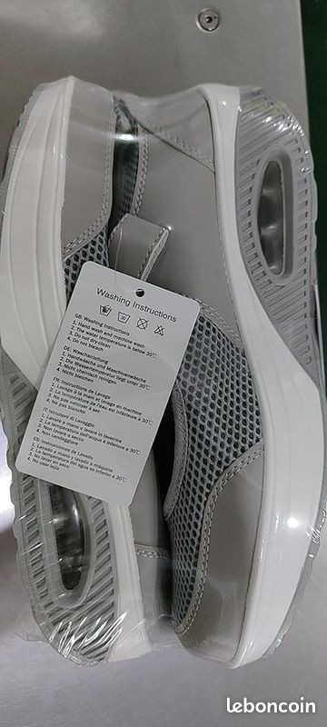 Sandales Femme à Semelle Compensée - Style Mary Janes - Maille Respirante - Pour Sport Et Été