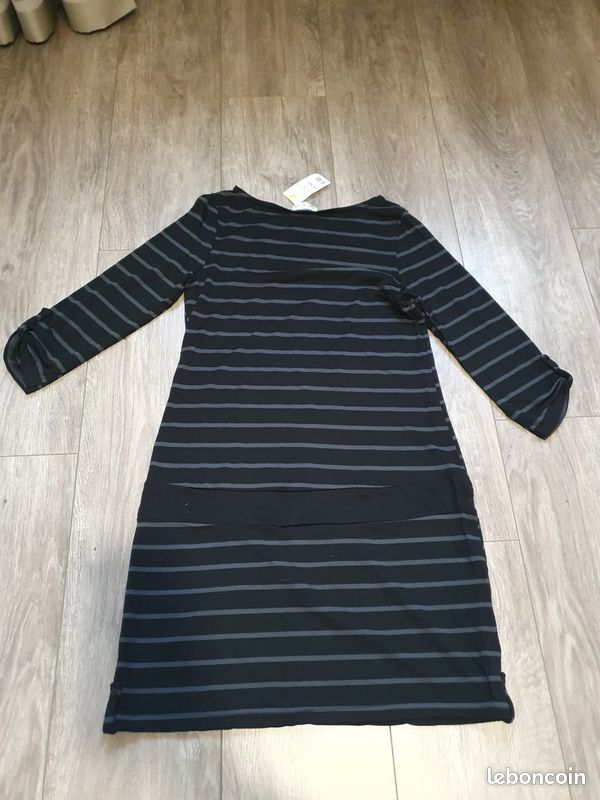 Tunique Noire Rayé Femme T.XL (image 4)