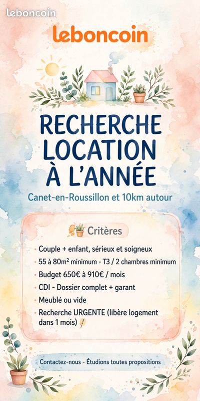 Appartement 3 pièces 55 m² · à Canet-en-Roussillon · 55 m² · 700 €/mois