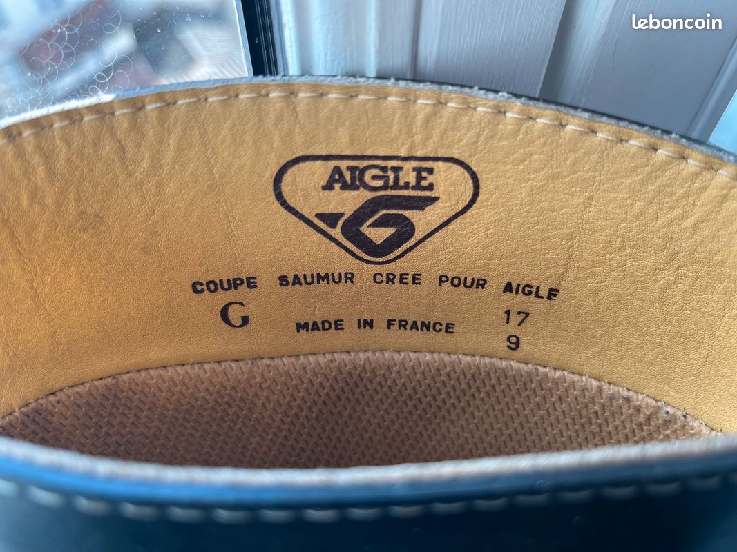 Bottes Cavalières Aigle Taille 39 - Noir Caoutchouc - Portées 1 Fois - Très Bon État