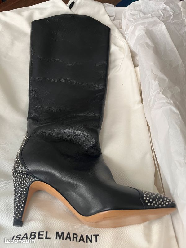 Bottes 37 cuir noires neuves Isabel Marant (image 9)