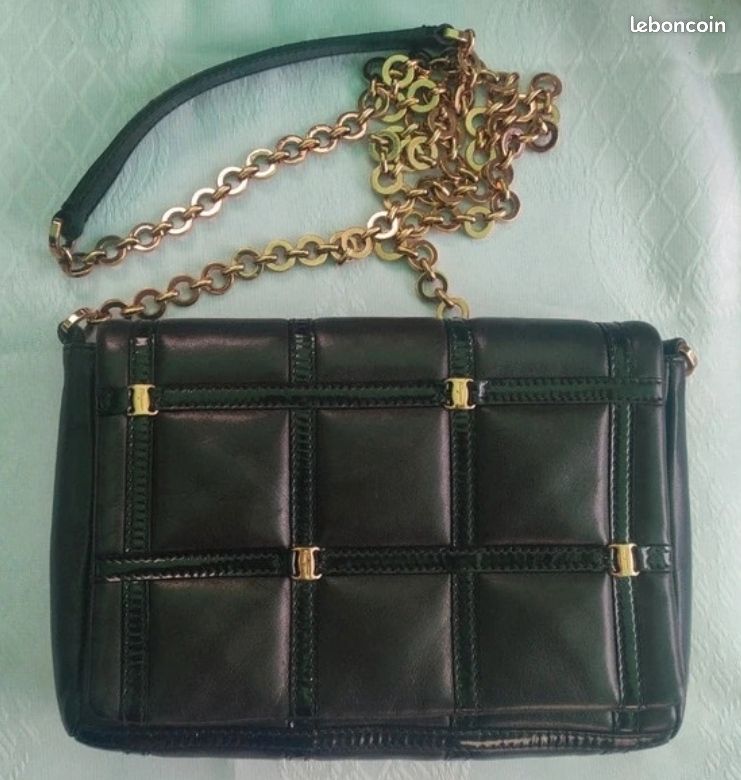 Ferragamo Vera sac à main clouté à bandoulière chaine classique (image 1)