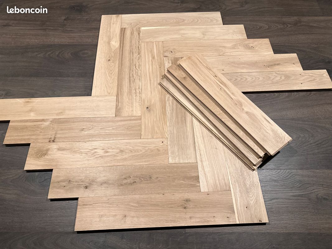 Parquet Chêne Massif Baton Rompu 20mm (45M2) (image 2)