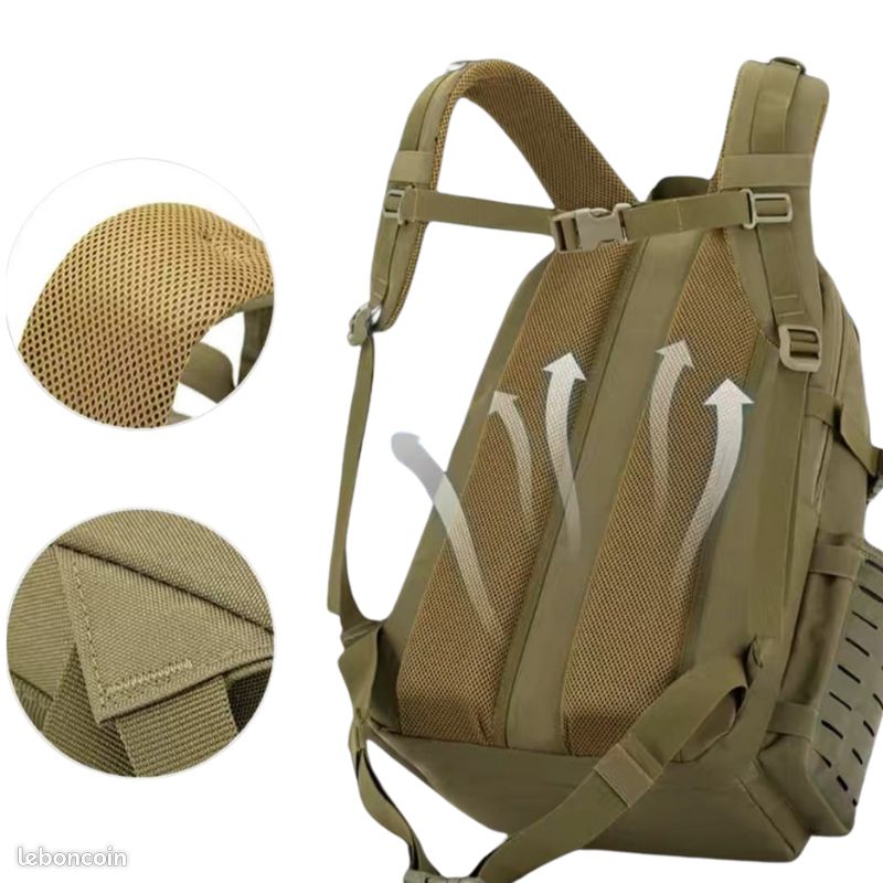 Sacs à dos randonnée,sac à dos tactique militaire, sac d'assaut 3 jours de l'armée, sac Molle de