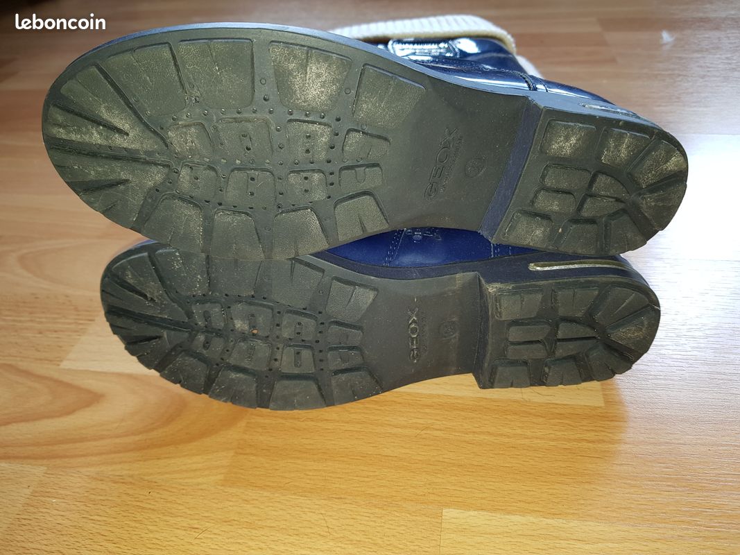 BOTTES fourrées bleu verni taille 39 GEOX (image 3)