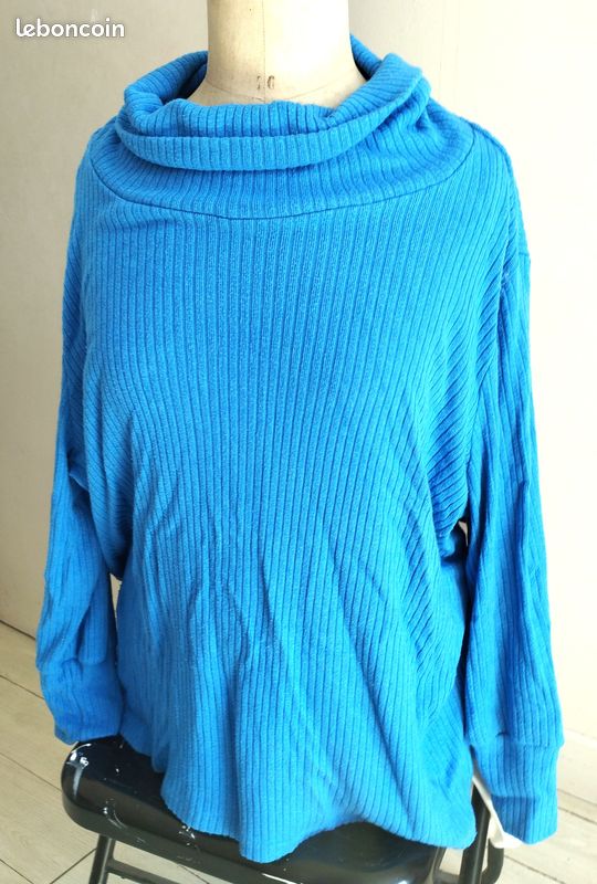 Pull femme bleu An ii vito 5XL 52 B2 (image 7)