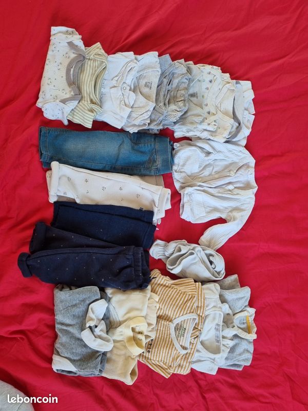 Lot de vêtements bébé 3 mois max 62cm (image 1)