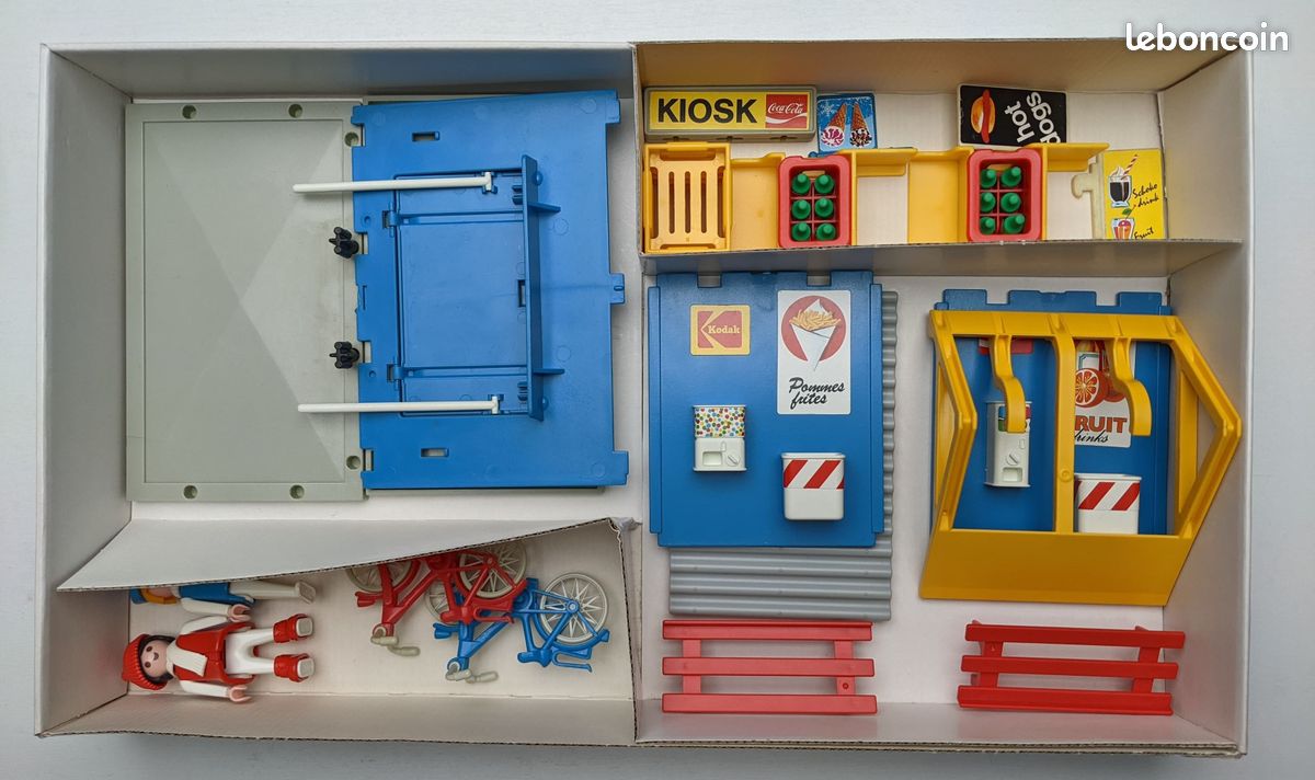 Playmobil 3418 Kiosque Kiosk Parking à vélos Boîte System Klicky