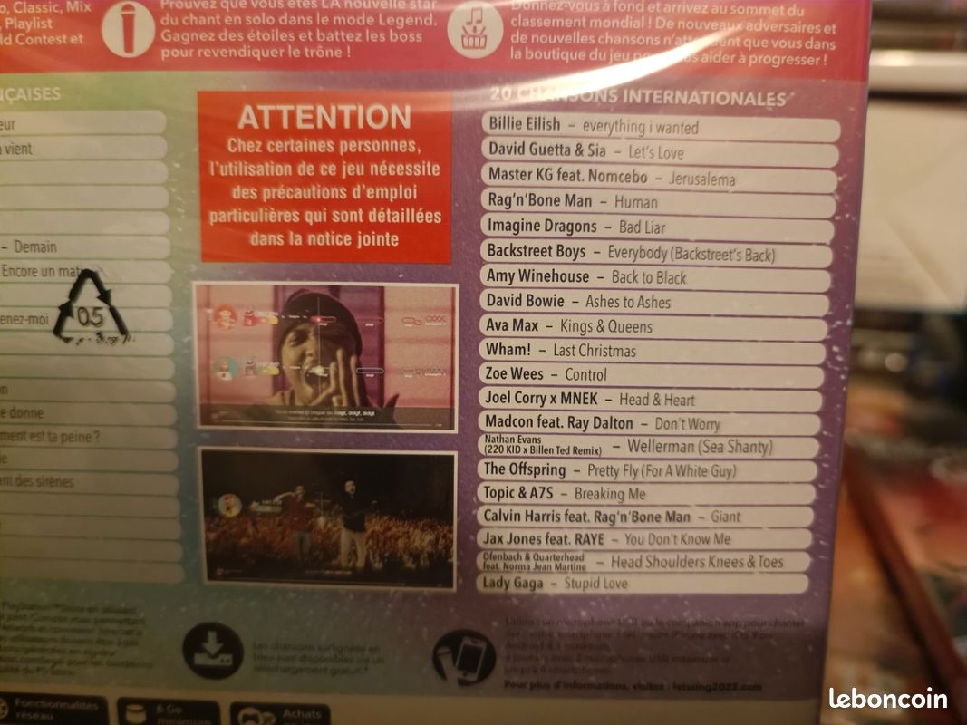 Let's lets let sing 2022 neuve-sour blister PlayStation 5 ps5 AB prix ferme (image 4)