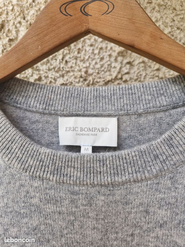 Pull Eric Bompard Manches courtes Gris 100% Cachemire Taille M