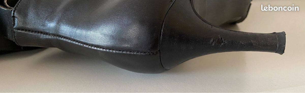 Bottines bottes cuir daim (image 6)