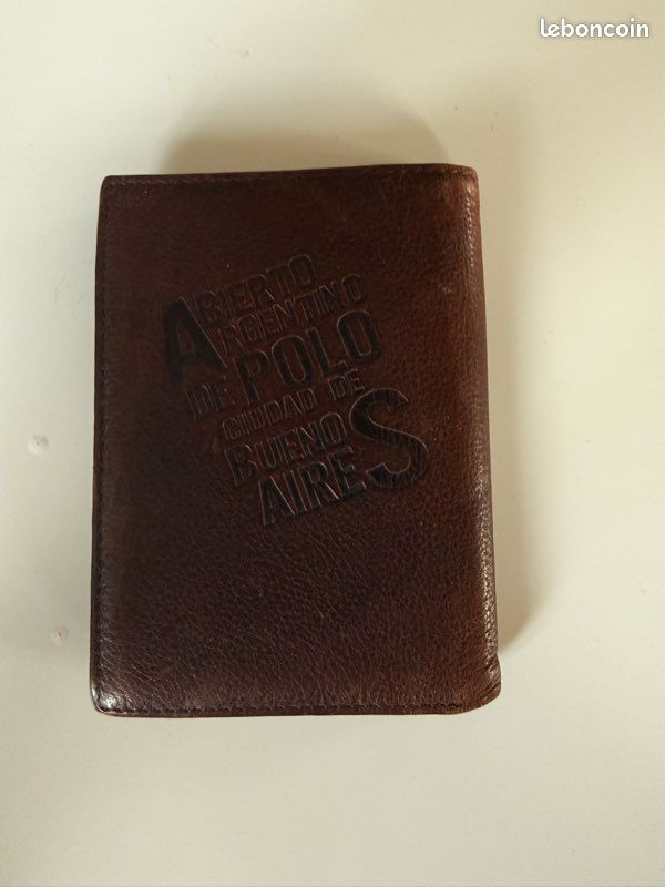 Portefeuille La Martina Buenos Aires cuir marron polo argentin (image 2)