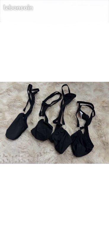 Lot de 4 strings sexy pour homme noirs – Taille M 🖤 (image 2)
