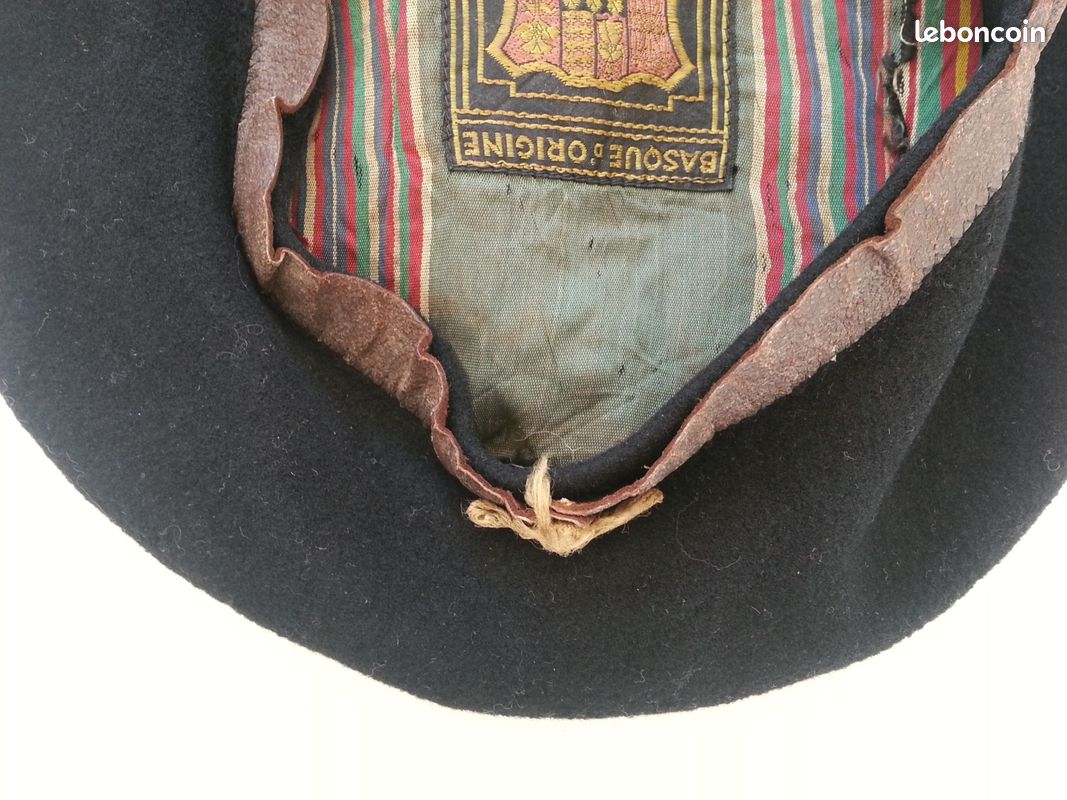 Béret Basque Bakarra Vintage Taille 55 - Noir - Jamais Porté