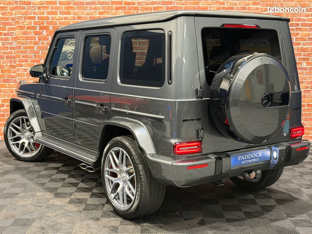 Mercedes benz classe g63 4.0 585 v8 4-matic + amg suivi mercedes - volant carbone - caméra 360° - toit ouvrant - ecran arriere mbux - carplay - pack interieur manufaktur - attelage - immat france (image 2)