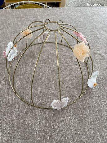 Lot De 2 Abat-jours Cage Métal Mini - Suspension Vintage Oiseaux Pour Plafonnier, Salon Et Café