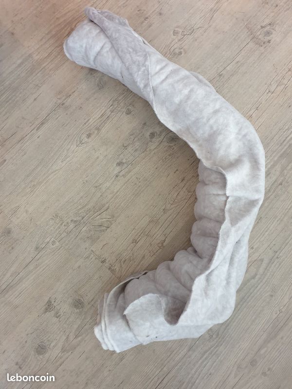Coupon tissu polaire gris chiné clair (image 1)