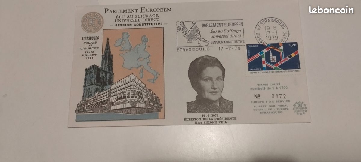 Enveloppe Simone Veil Election Au Parlement Europ en Collection enveloppe-simone-veil-election-au-parlement-europ-en-collection