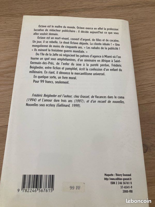 Livre Frédéric Beigbeder (image 3)