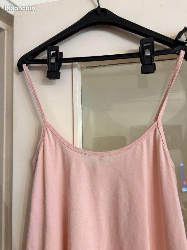 Top à Bretelles été Lin Mélangé Rose Bubblegum Taille 18 M&S - Neuf Sans étiquettes