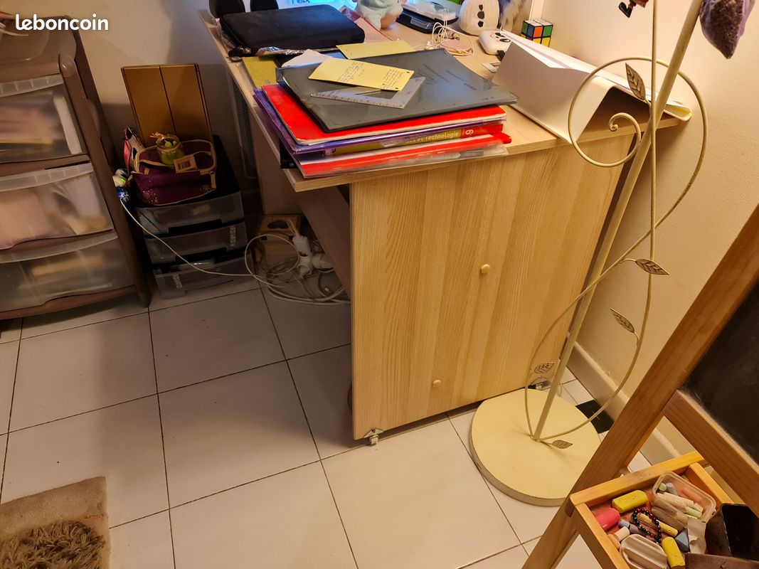 Cause travaux vend lit enfant avec bureau et rangements 60 (image 2)