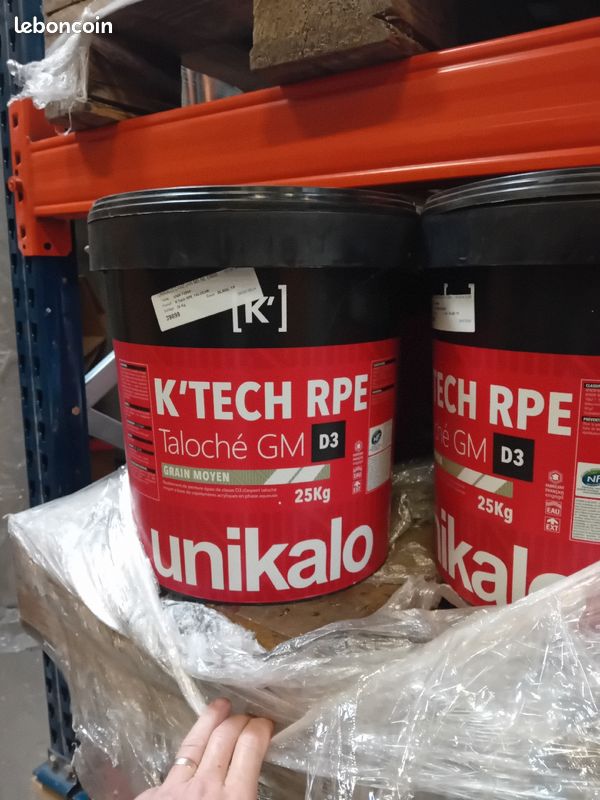 Neuf UNIKALO facade K'TECH RPE Taloché GM D3 Grain Moyen 25kg blanc (image 3)