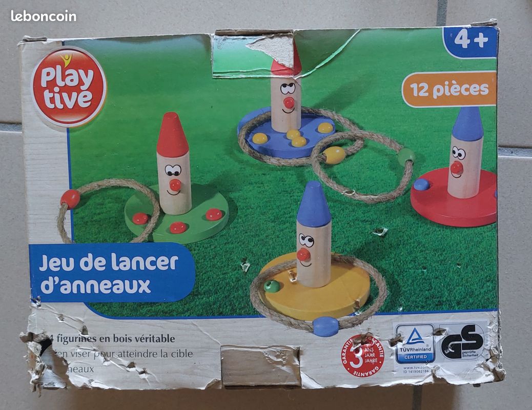 Jeu de lancer d’anneaux en bois (image 1)