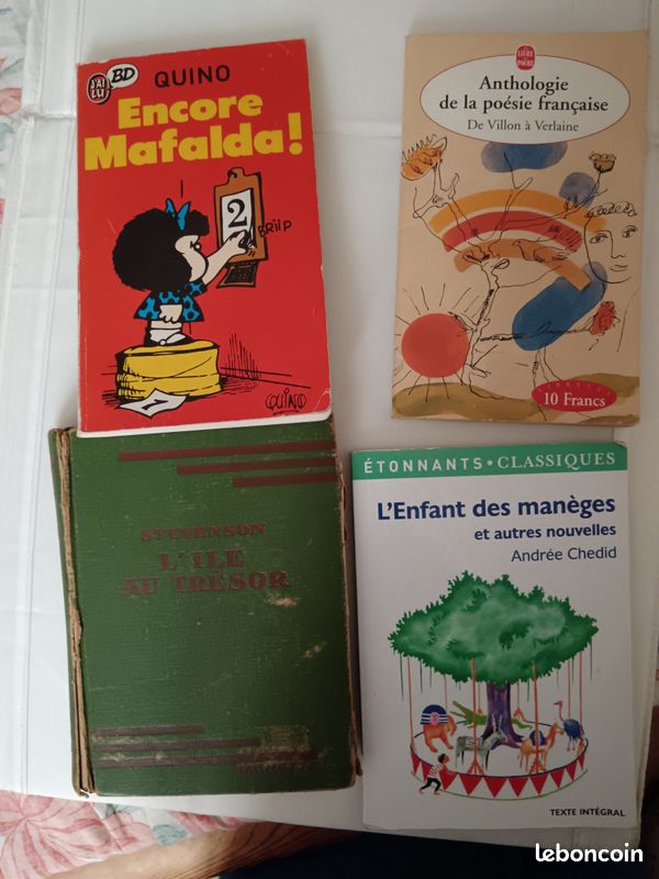 Allan Poe Mafalda, Molière Antologie poésie Française Ile au trésor A Chedid (image 3)