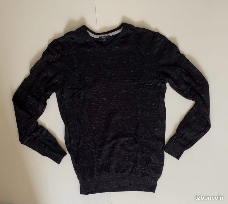 V Neck Pull Col V Homme Kiabi Pull Col V Noir Kiabi Homme – Taille M