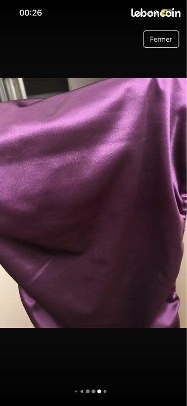 Robe De Soirée Vintage Violette - Marque Untold - Taille UK 8 / EUR 36 - Longueur Genou - Occasion Très Bon état