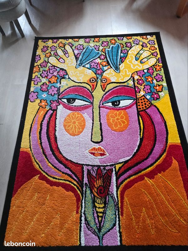 Tapis design artistique RugVista 140x200 multicolore – excellent état (image 2)