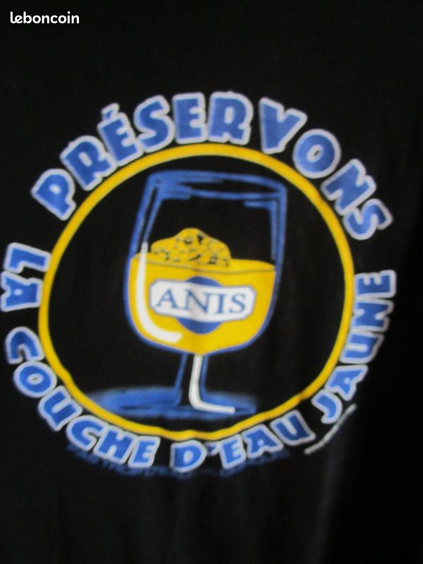 T-shirt Publicitaire Vintage PASTIS 51 - Bleu - Taille XL