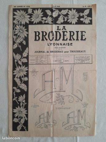 Revue Ancienne LA BRODERIE LYONNAISE N°1077 - Datée Du 1er Novembre 1951, état Occasion