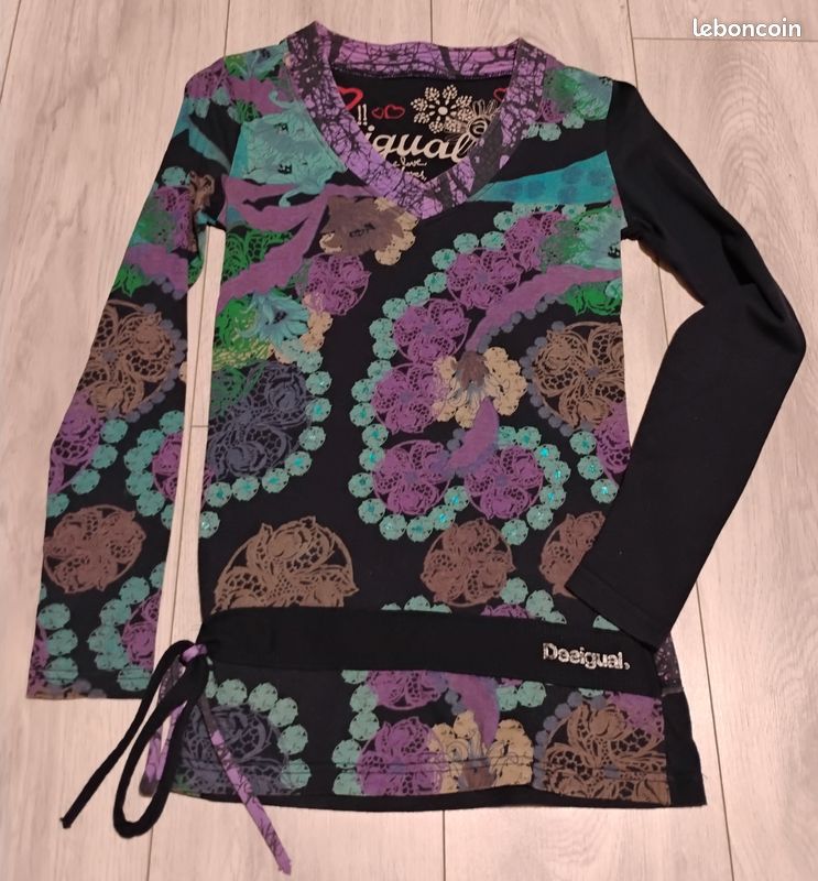 Tunique Desigual - Taille S - Couleur Marron - Occasion En Très Bon état (comme Neuve)