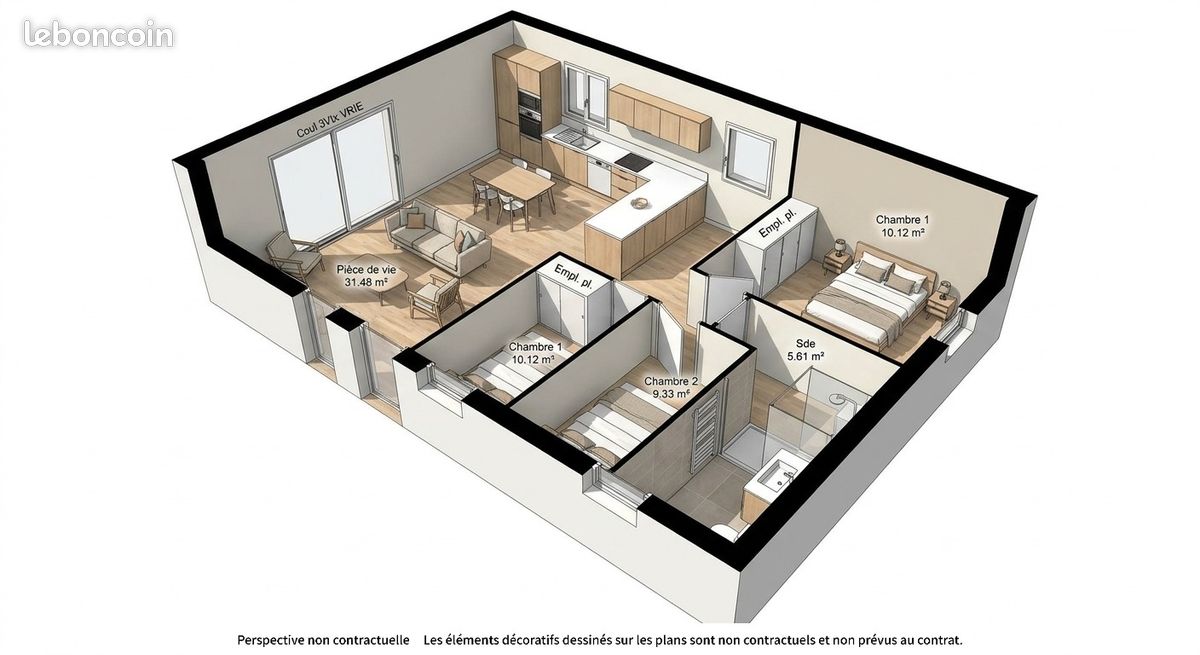 Maison 3 pièces 57 m² · à Calan · 57 m² · 211 841 €