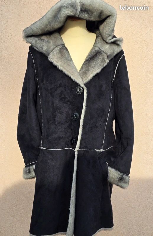 Christine Laure manteau hiver vintage femme T2 M/L Vêtements