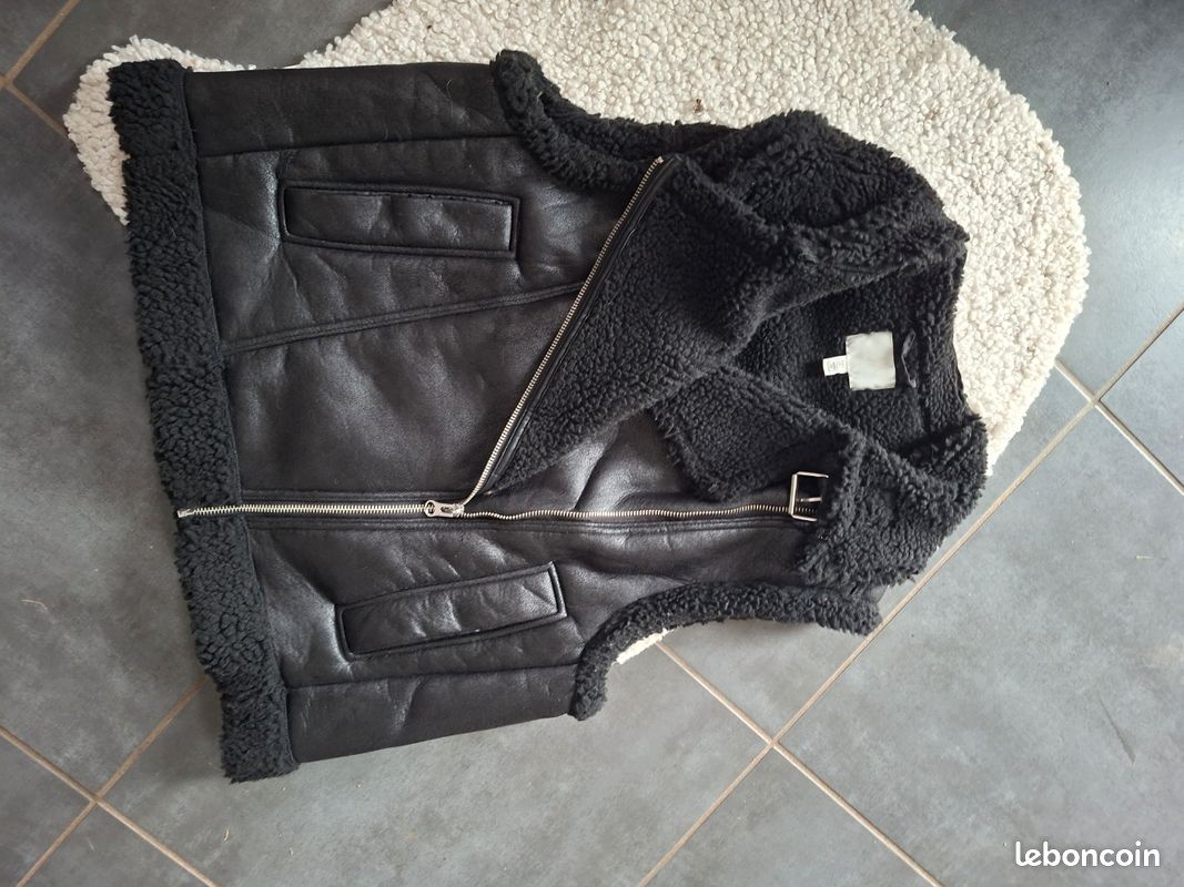 Veste Bomber H&M Noire Taille L - Portée Une Fois - Très Bon état - Style Décontracté