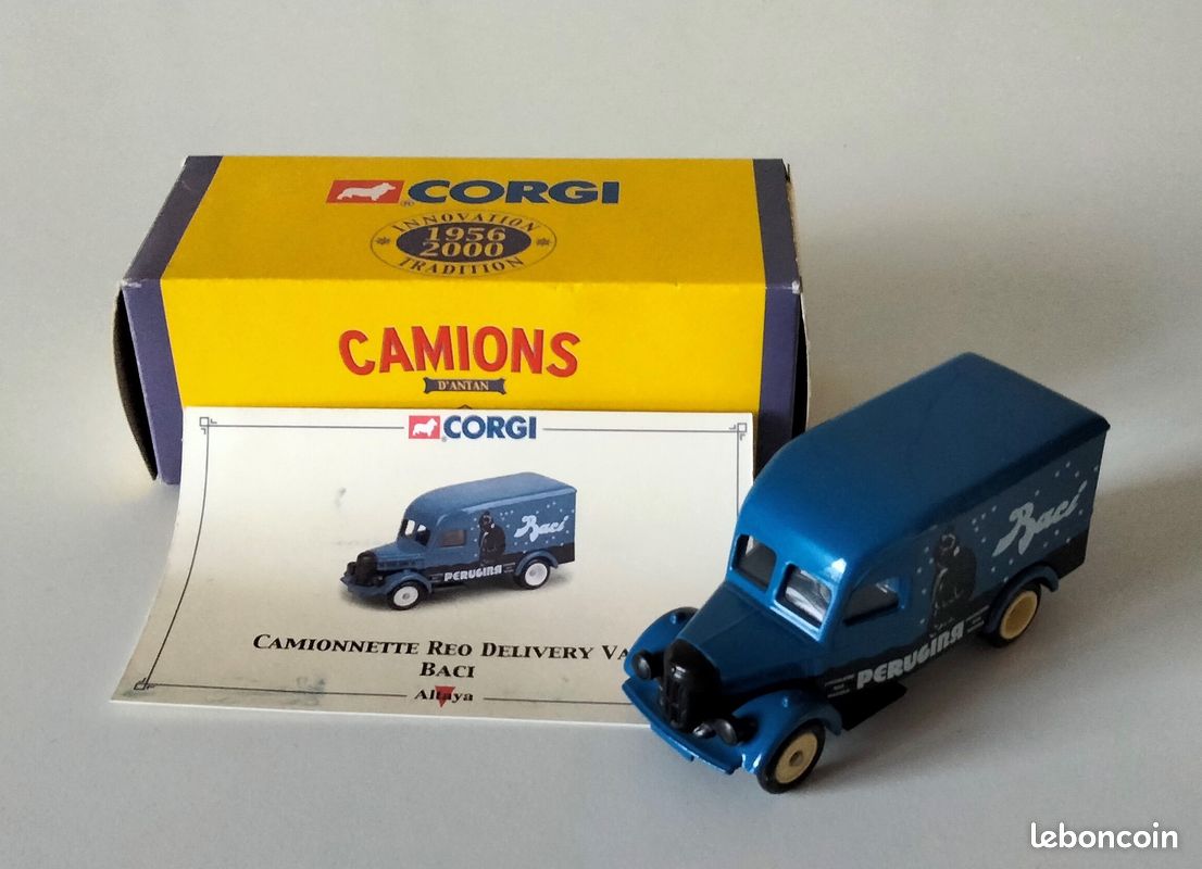 Camion d'antan miniature échelle 1:64 "Camionnette Reo delivery Baci" (image 1)