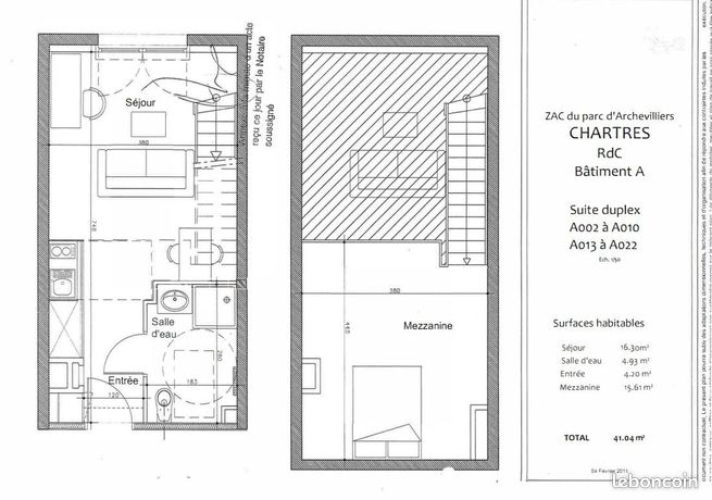Appartement 2 pièces 41 m²