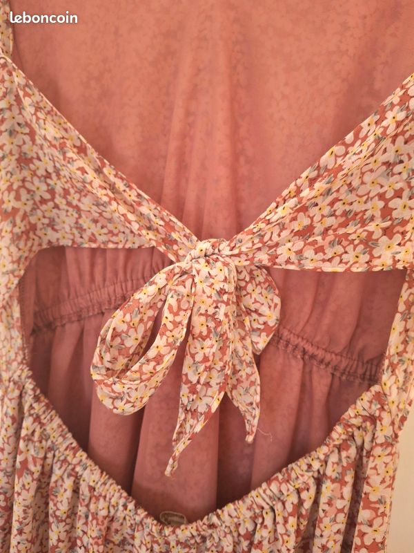 🌸 Magnifique robe longue été femme fleurie rose/terracotta Peace n'love - Taille M/L (image 11)