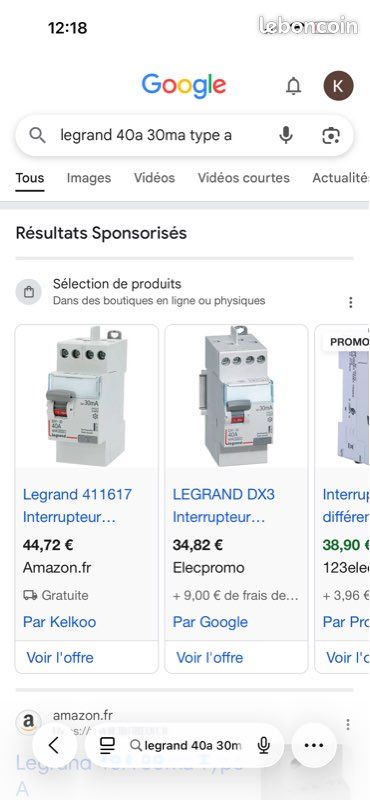 Interrupteur différentiel Legrand 40A 30mA (image 2)