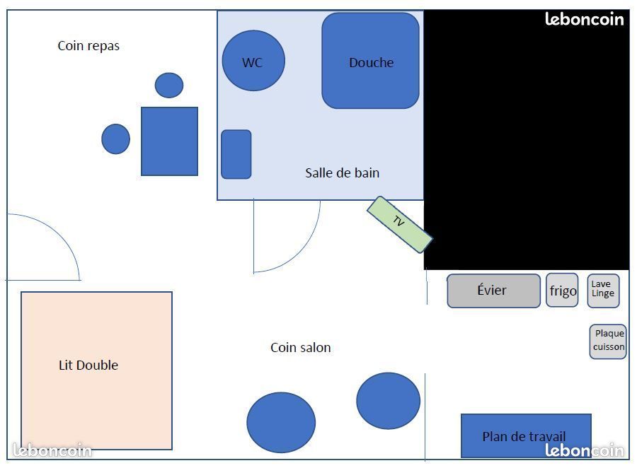 Loue studio meublé 1-2 personnes (image 6)